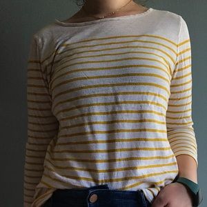Striped 3/4 sleeve top